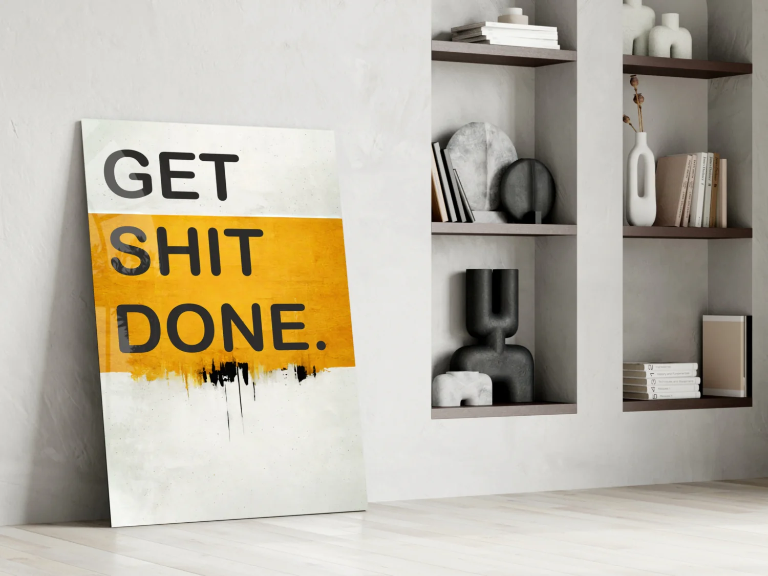 Get Shit Done Glass Wall Art || Designer Collection - Image 6