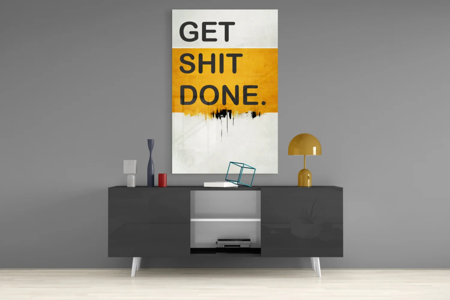 Get Shit Done Glass Wall Art || Designer Collection - Image 8