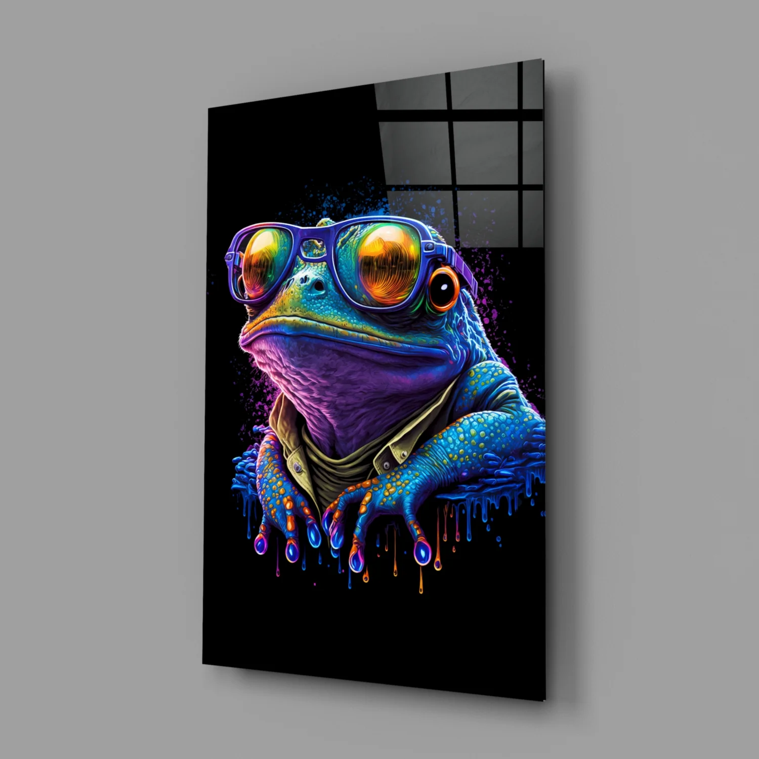 Cool Frog Glass Wall Art || Designers Collection - Image 2