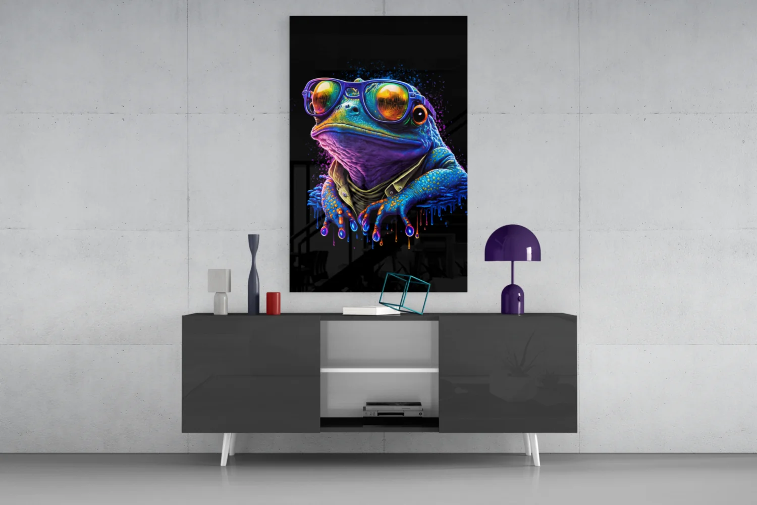 Cool Frog Glass Wall Art || Designers Collection - Image 8