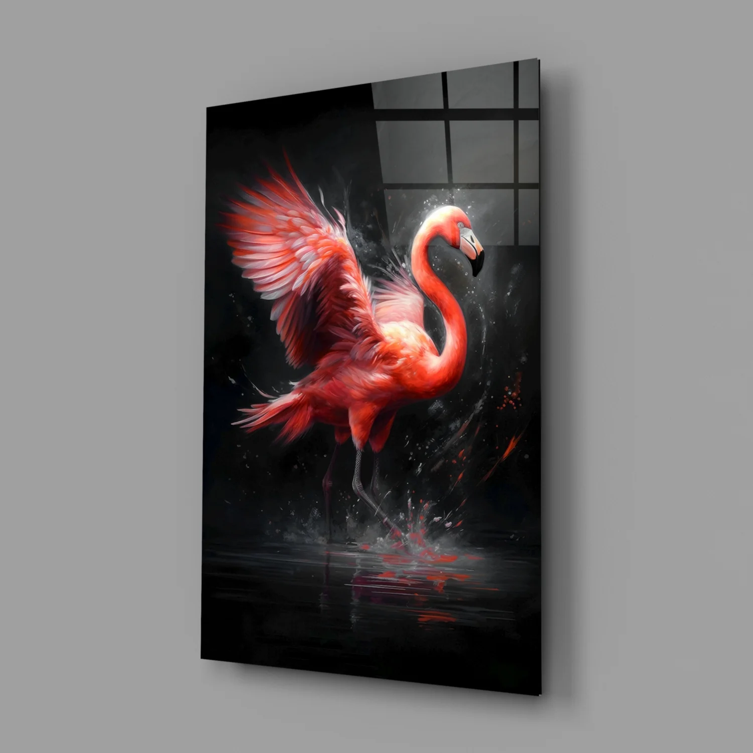 Flamingo Glass Wall Art || Designer Collection - Image 2