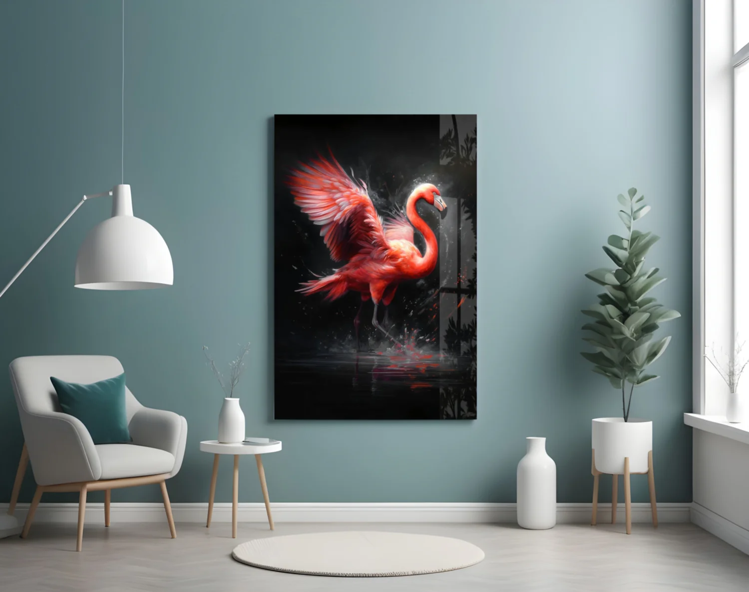 Flamingo Glass Wall Art || Designer Collection - Image 4