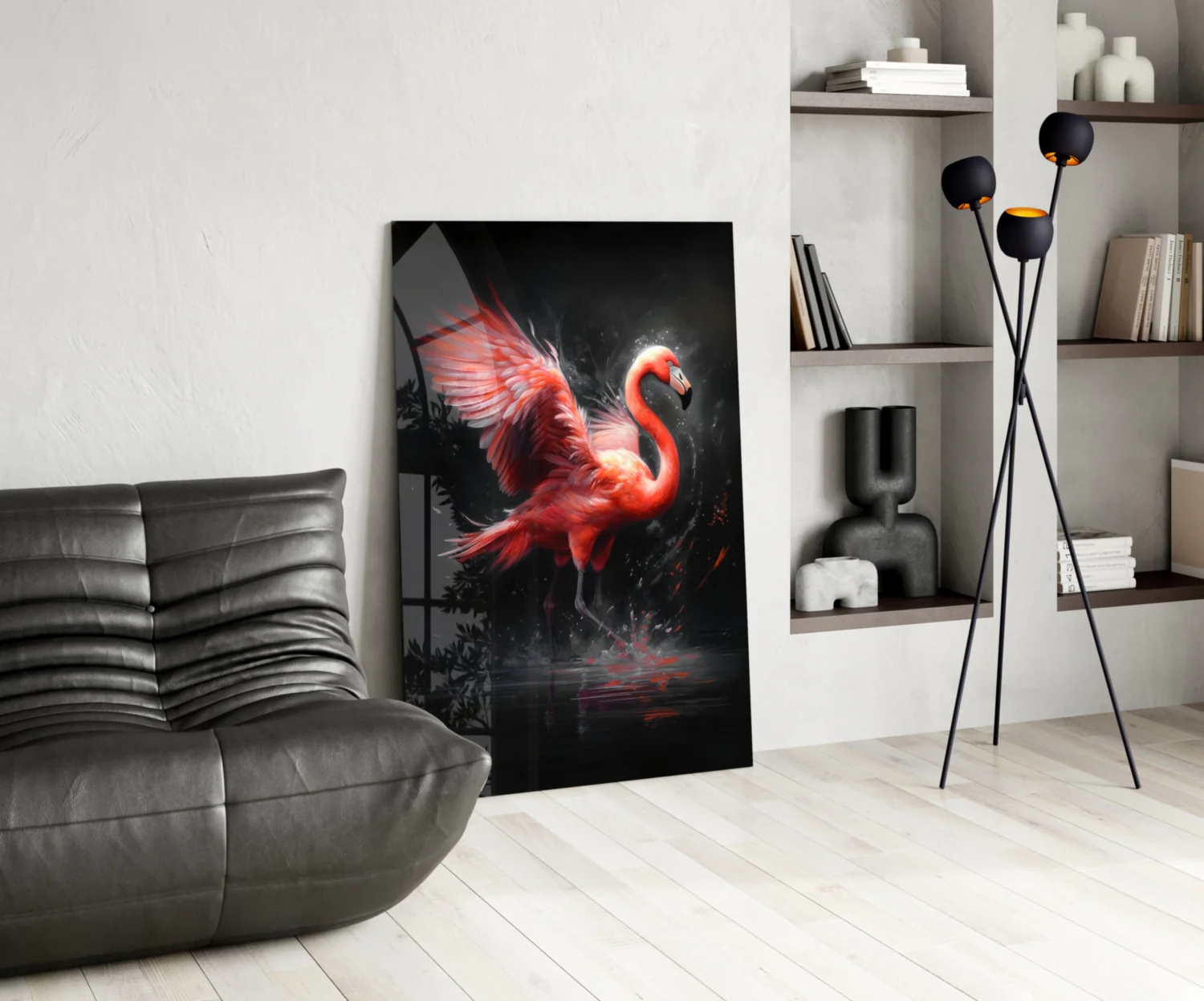 Flamingo Glass Wall Art || Designer Collection - Image 5