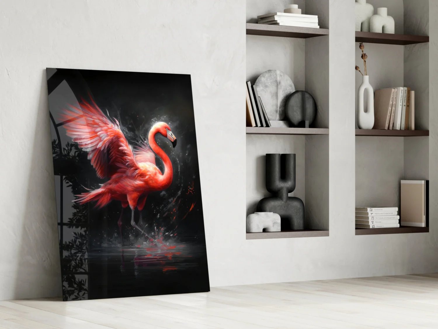 Flamingo Glass Wall Art || Designer Collection - Image 6