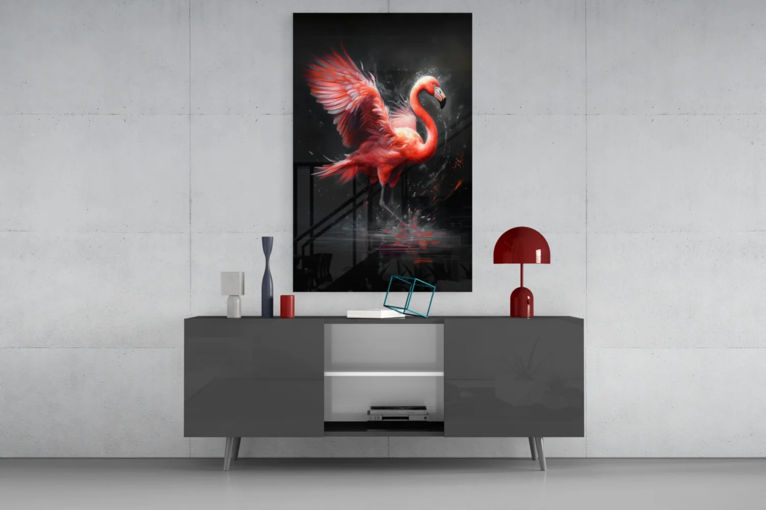 Flamingo Glass Wall Art || Designer Collection - Image 8