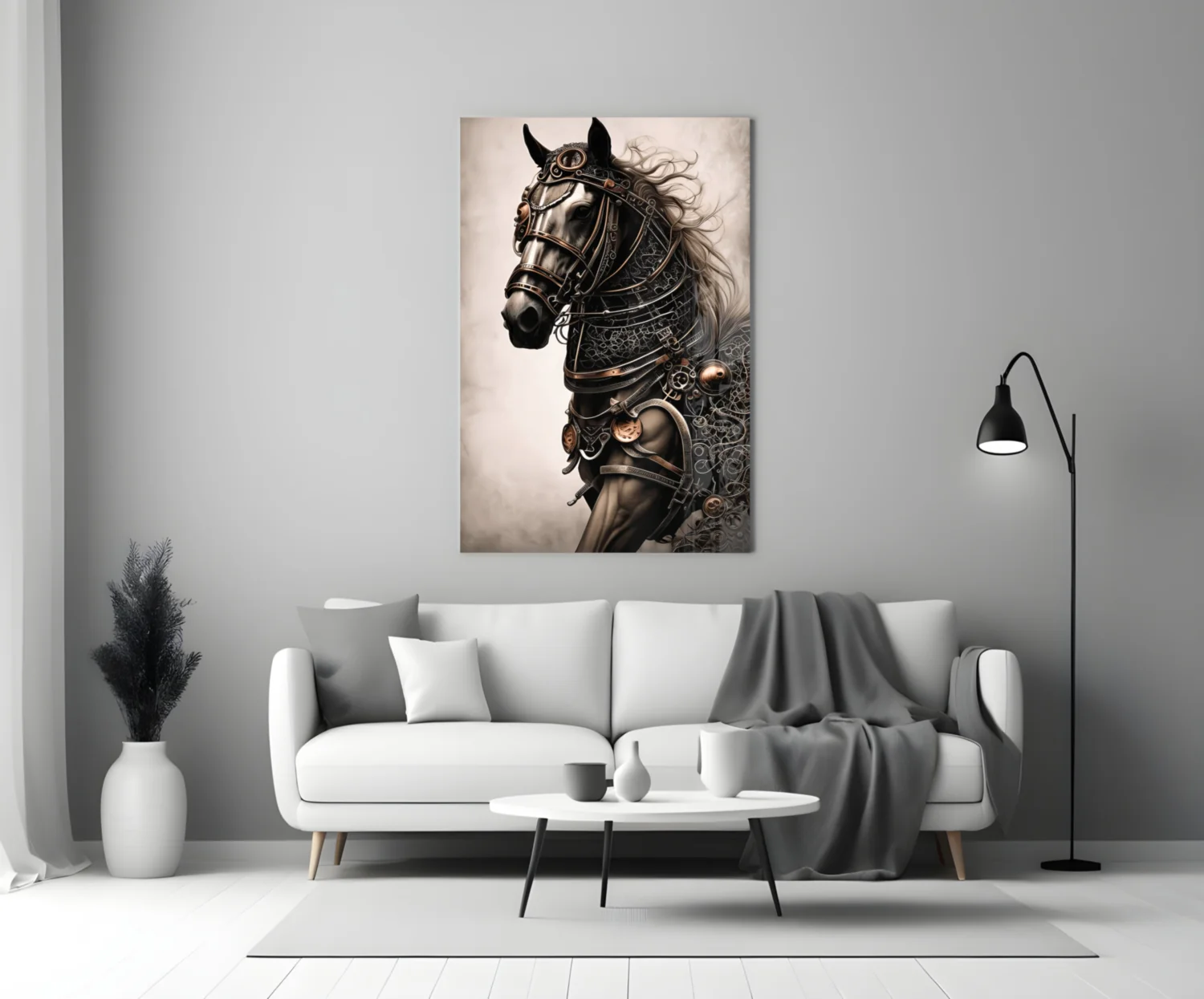 Warrior's Horse Glass Wall Art || Designer's Collection - Image 3