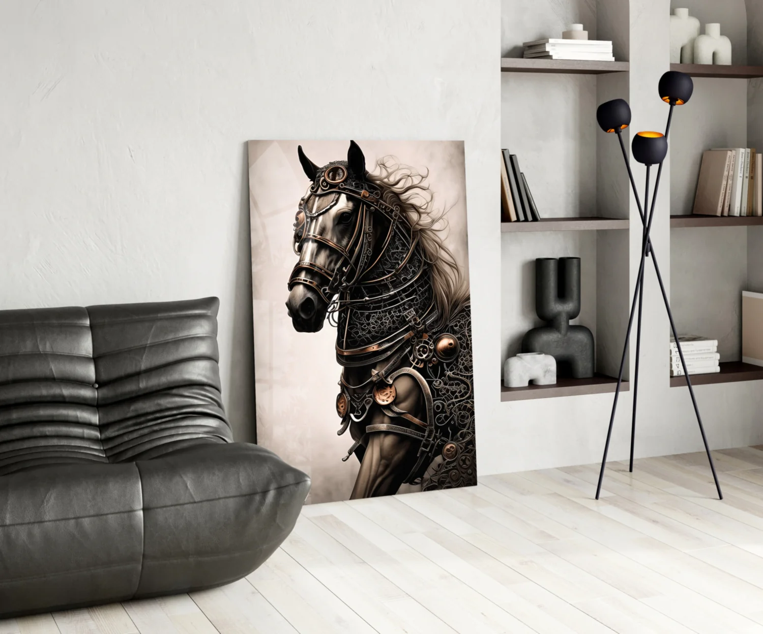 Warrior's Horse Glass Wall Art || Designer's Collection - Image 5