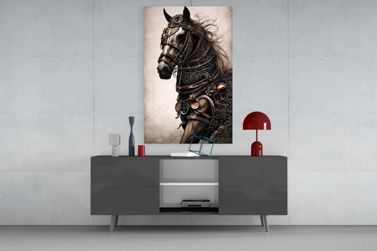 Warrior's Horse Glass Wall Art || Designer's Collection - Image 8