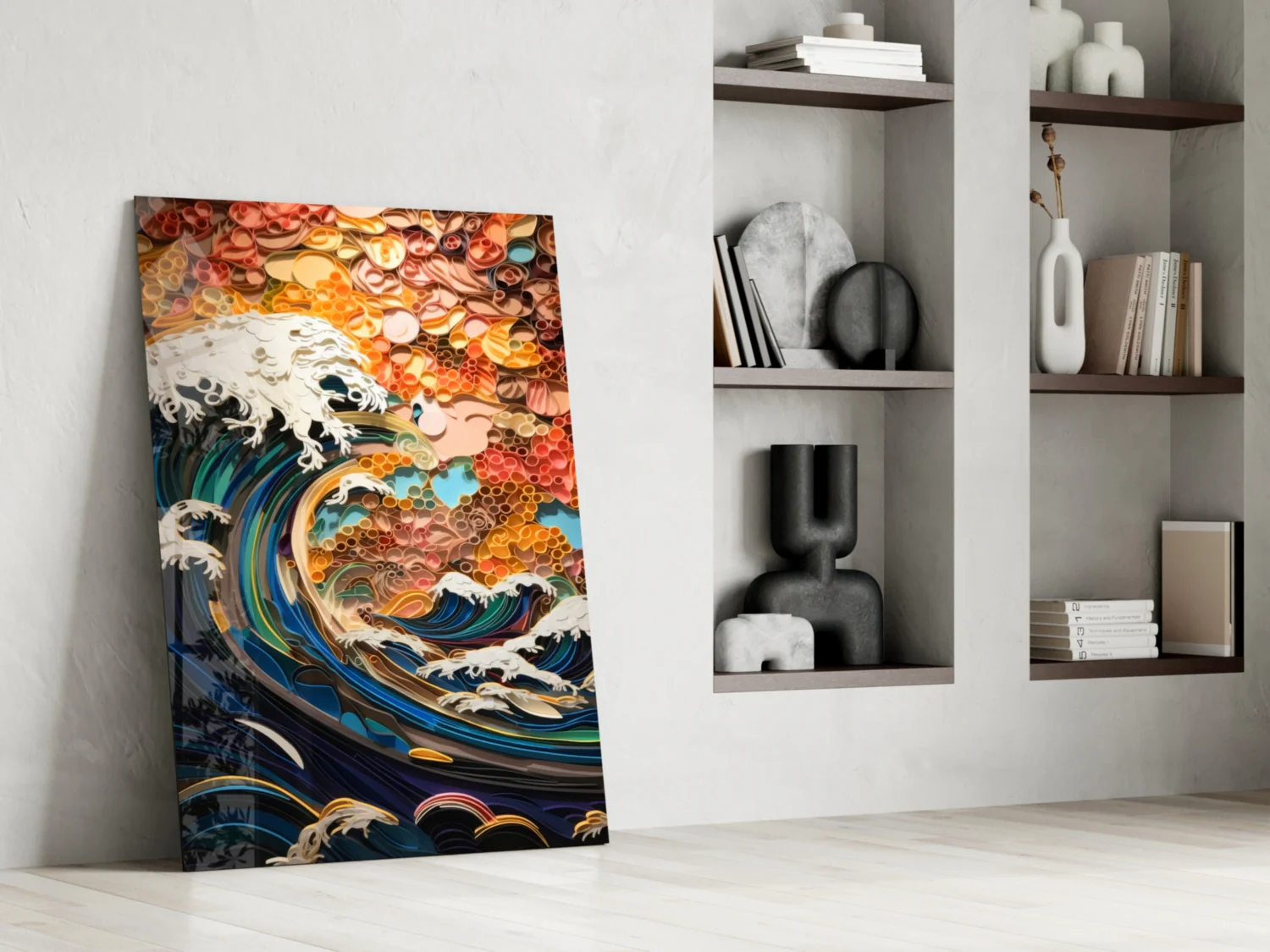 Waves, Trees or Mountains Glass Wall Art || Designer's Collection - Image 6