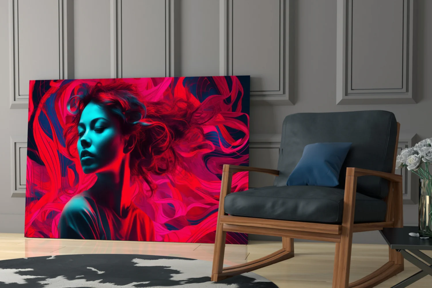 Red Feelings Glass Wall Art || Designer Collection - Image 6