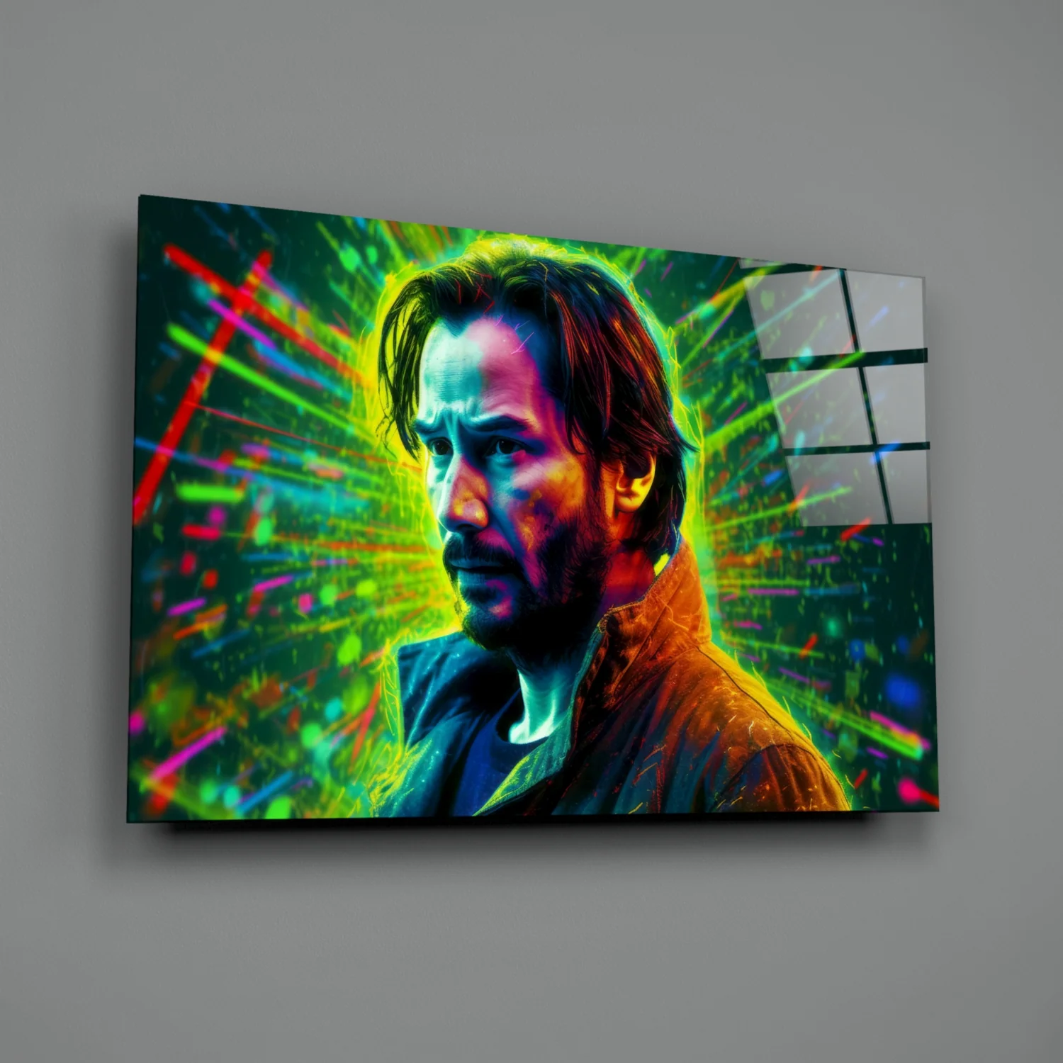 Keanu Reeves Glass Wall Art || Designer Collection - Image 2