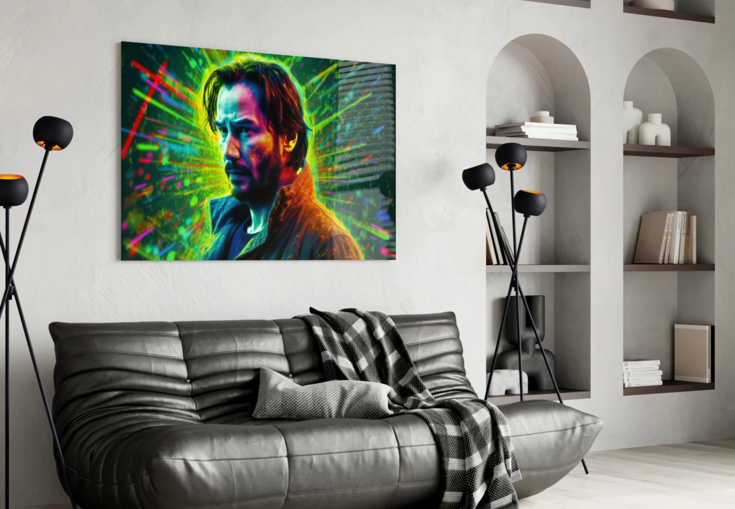 Keanu Reeves Glass Wall Art || Designer Collection - Image 4
