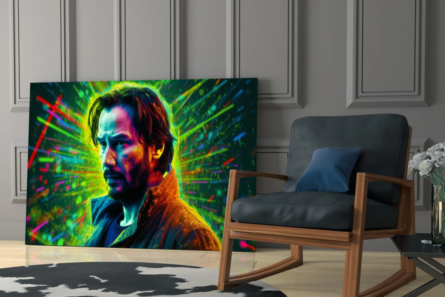 Keanu Reeves Glass Wall Art || Designer Collection - Image 6