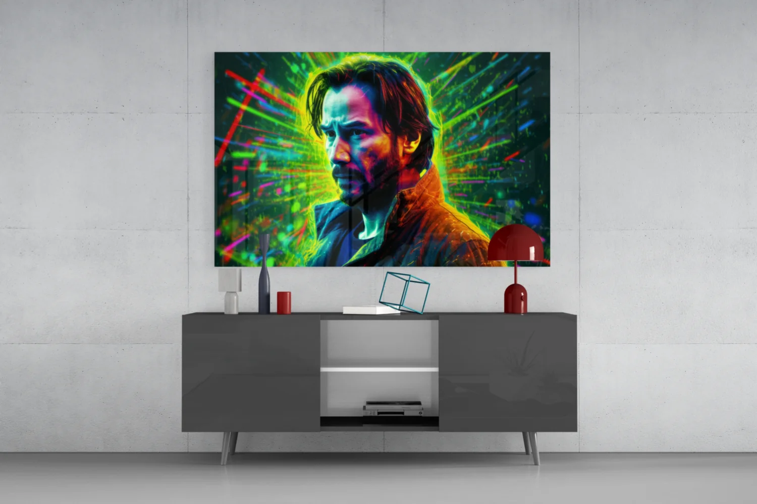 Keanu Reeves Glass Wall Art || Designer Collection - Image 8