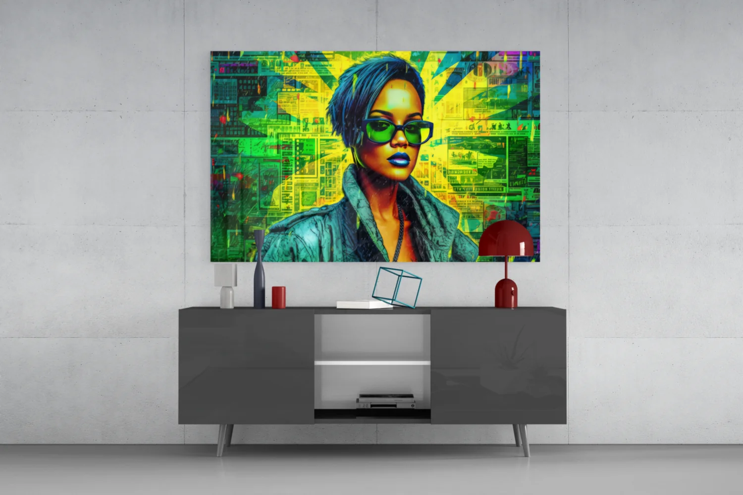 Rihanna Glass Wall Art || Designer Collection - Image 8