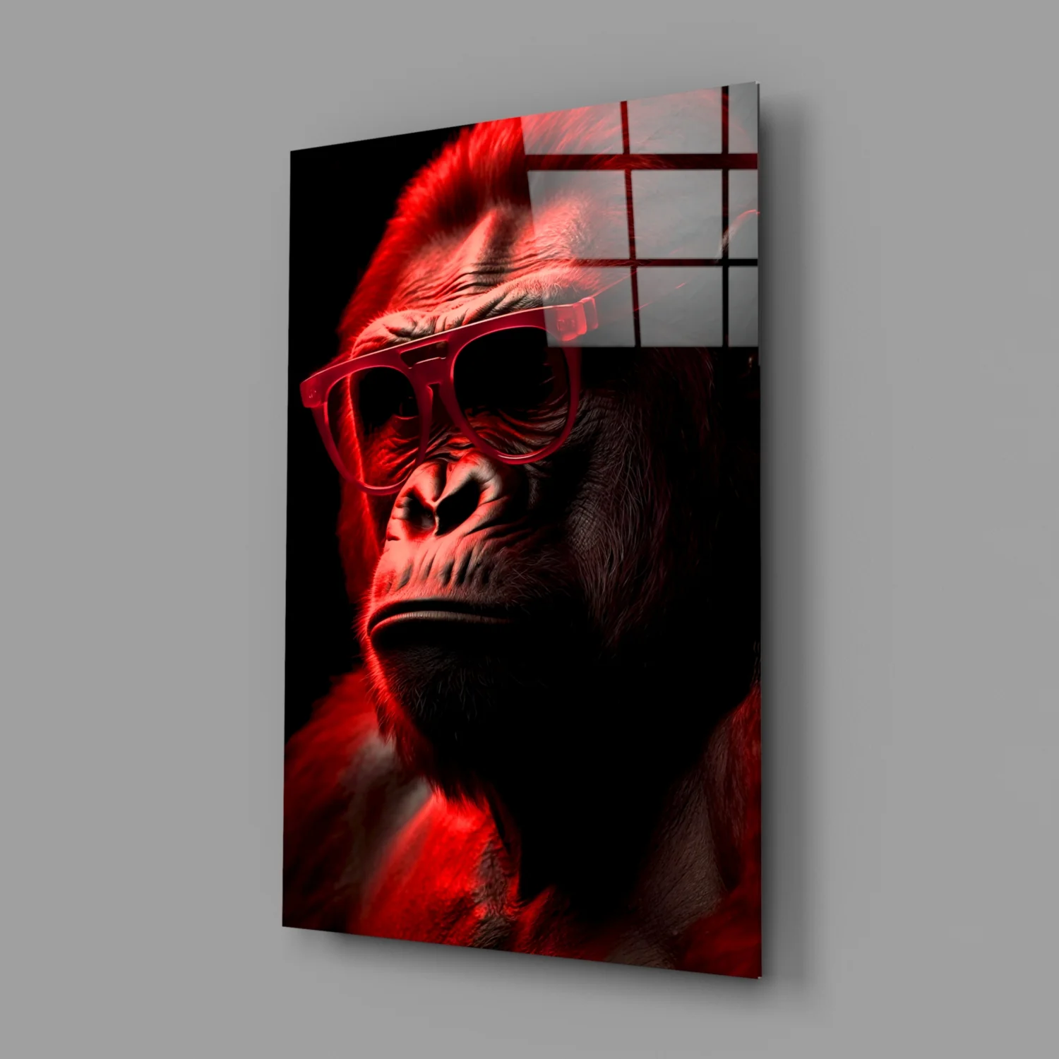 Ape the Thinker Glass Wall Art || Designer Collection - Image 2