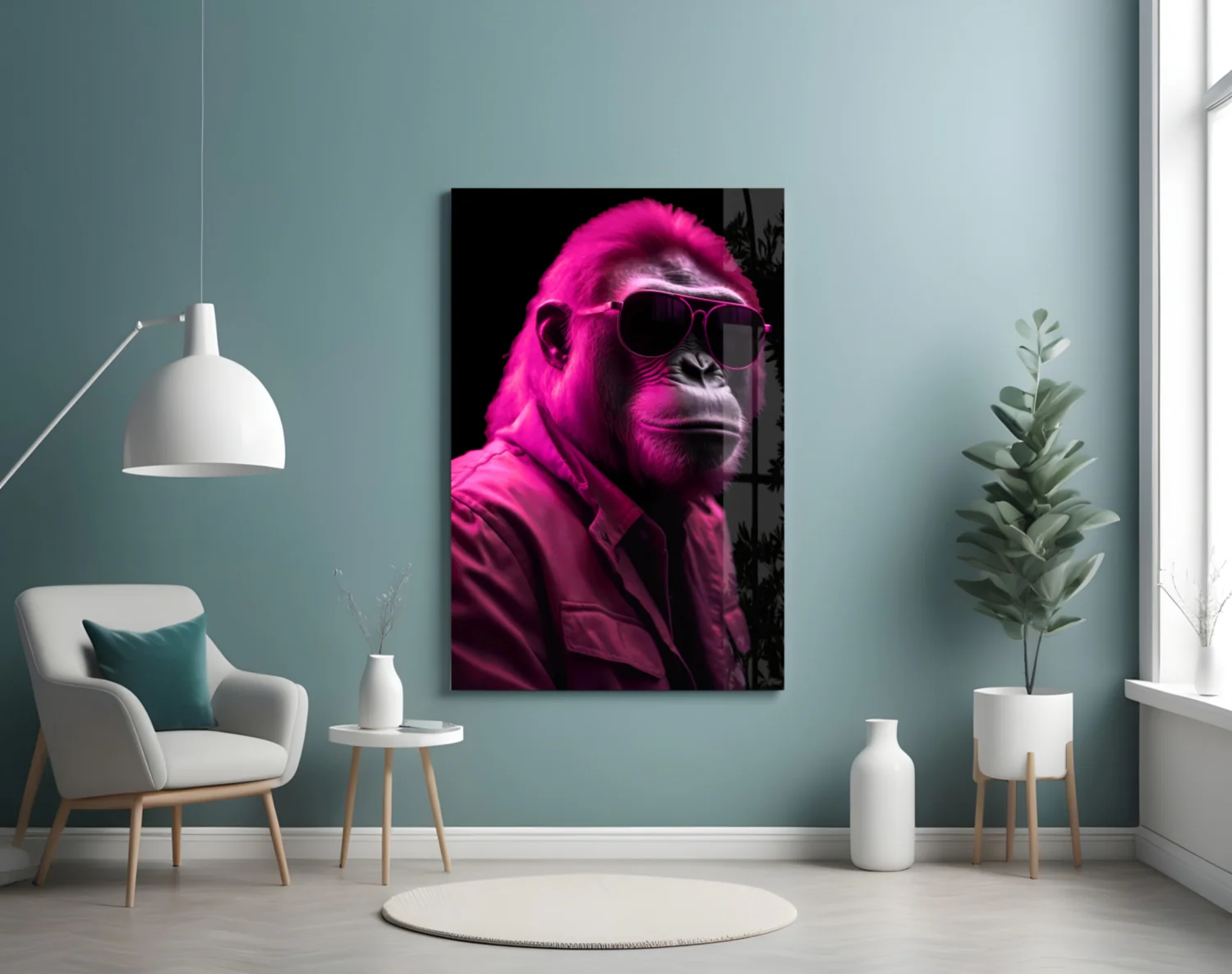 Ape the Cool Glass Wall Art || Designer Collection - Image 4