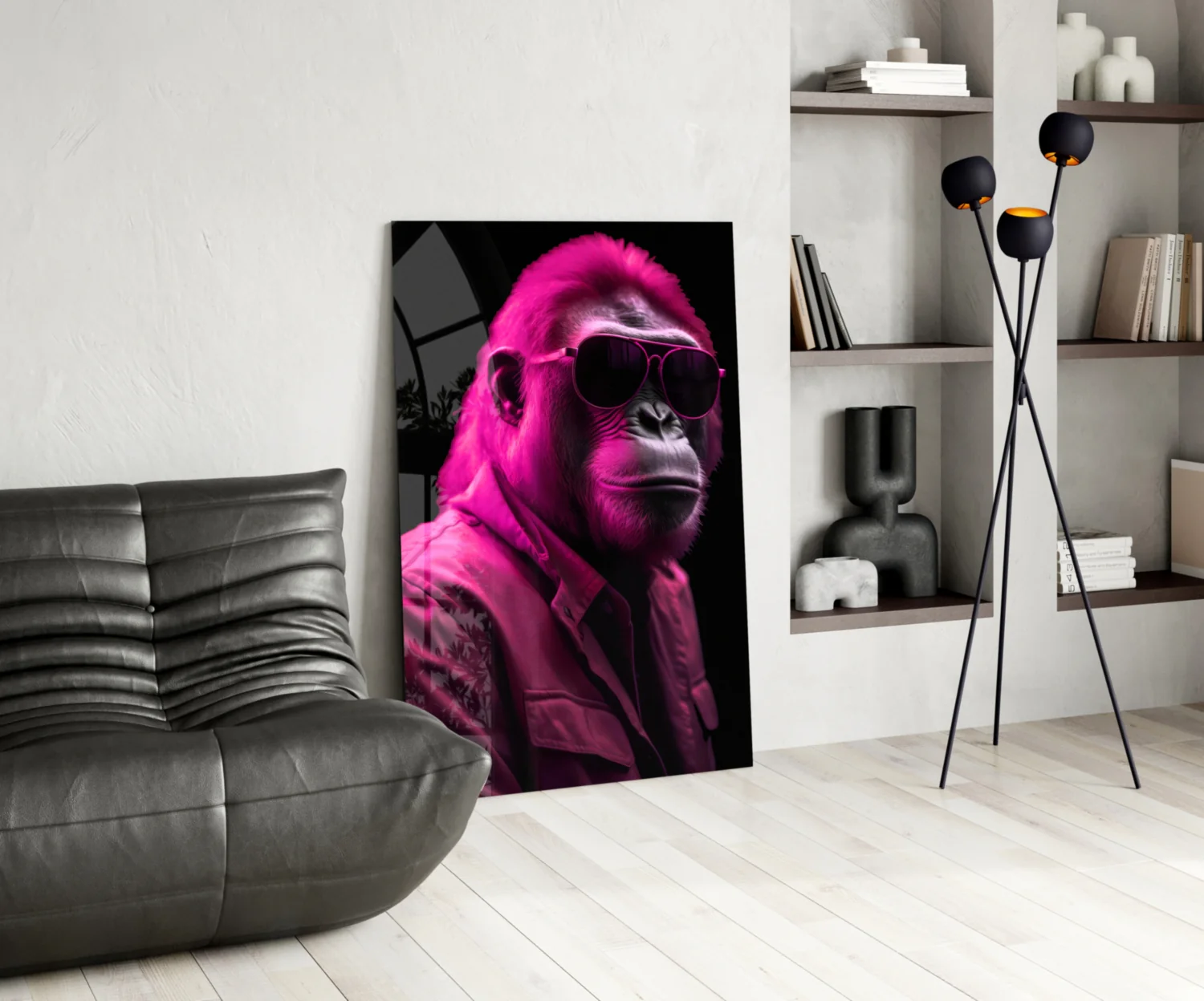 Ape the Cool Glass Wall Art || Designer Collection - Image 5
