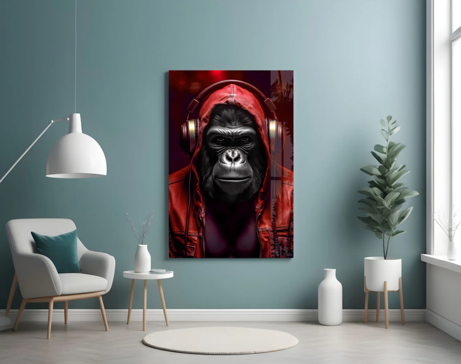 Rebellios Ape Glass Wall Art || Designer Collection - Image 12