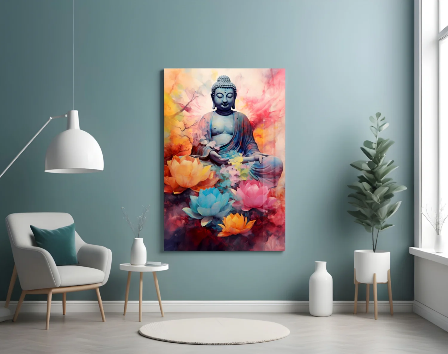 Buddha Glass Wall Art || Designer Collection - Image 4