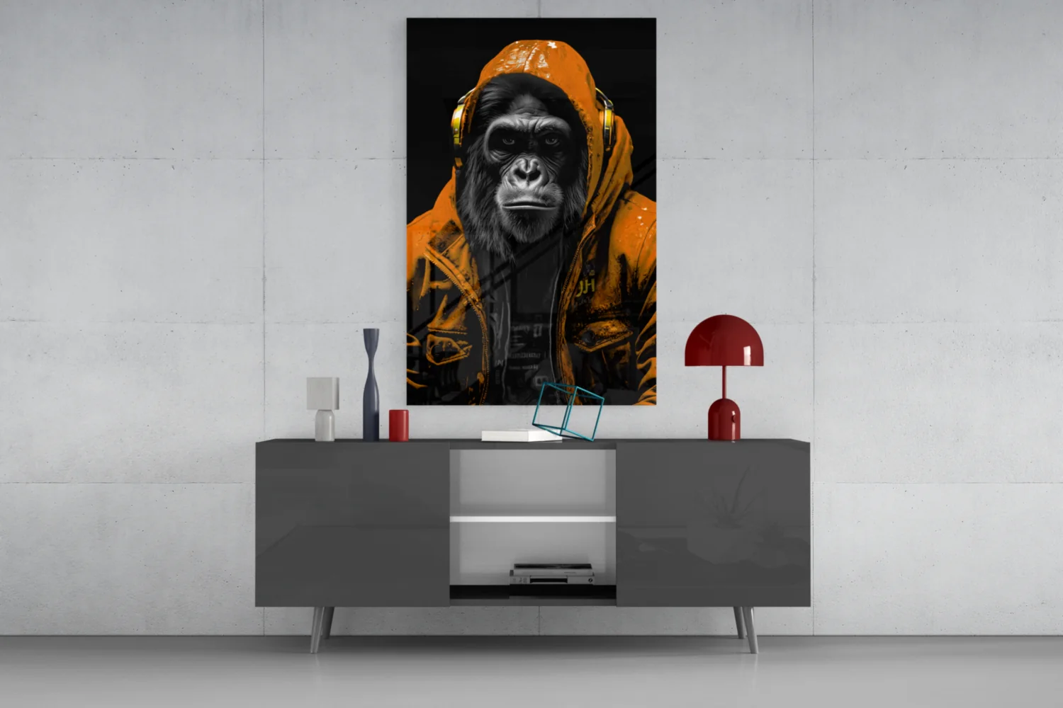 The Ape Glass Wall Art || Designer Collection - Image 8