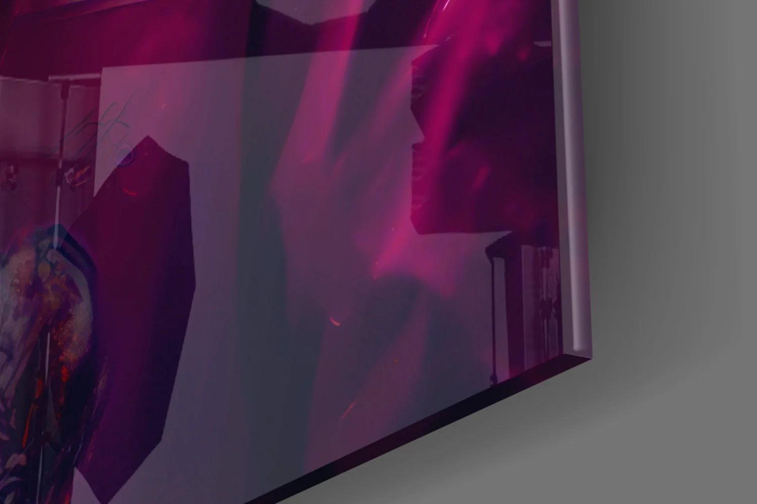 Rhino in Night Glass Wall Art || Designer Collection - Image 7
