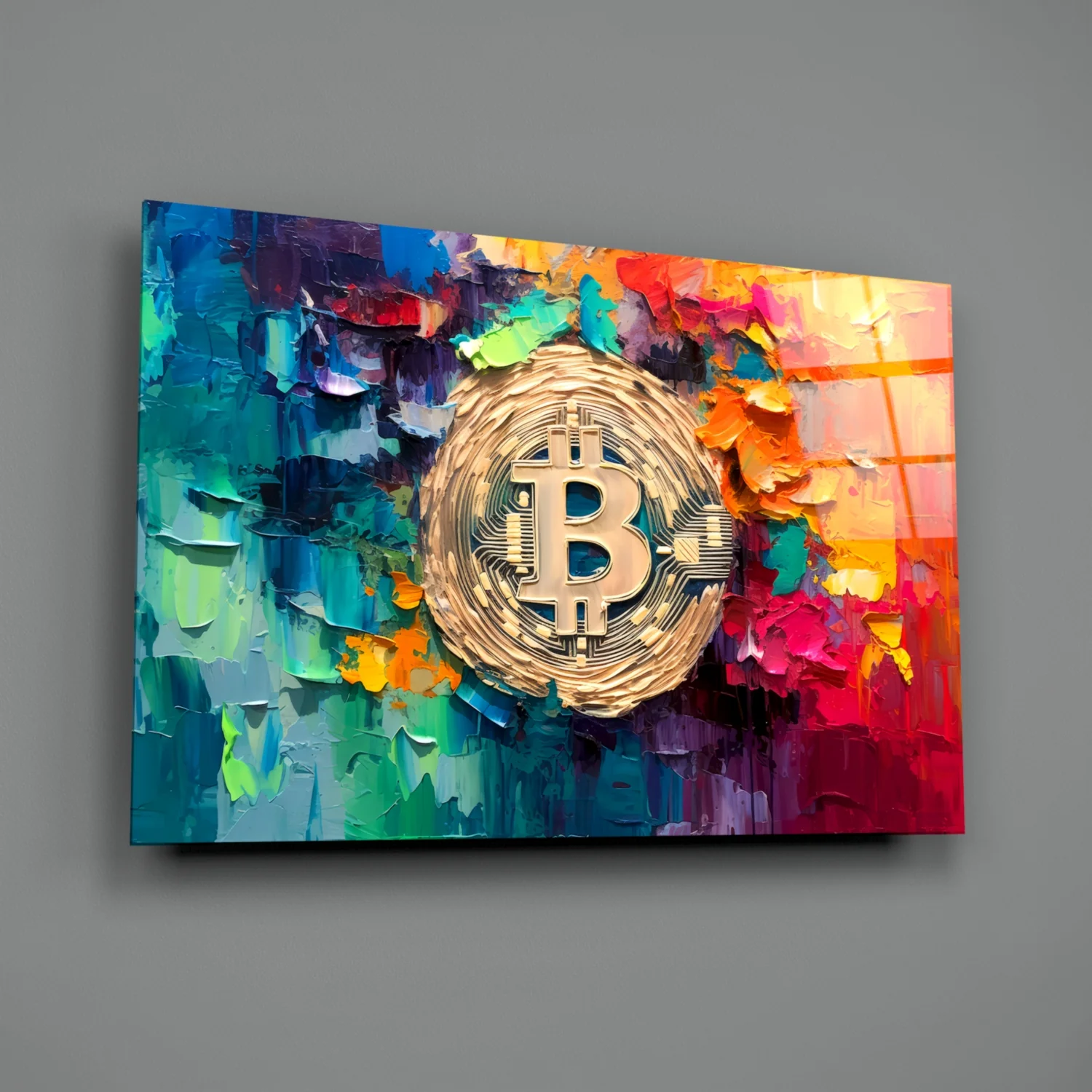Bitcoin Glass Wall Art || Designer Collection - Image 2