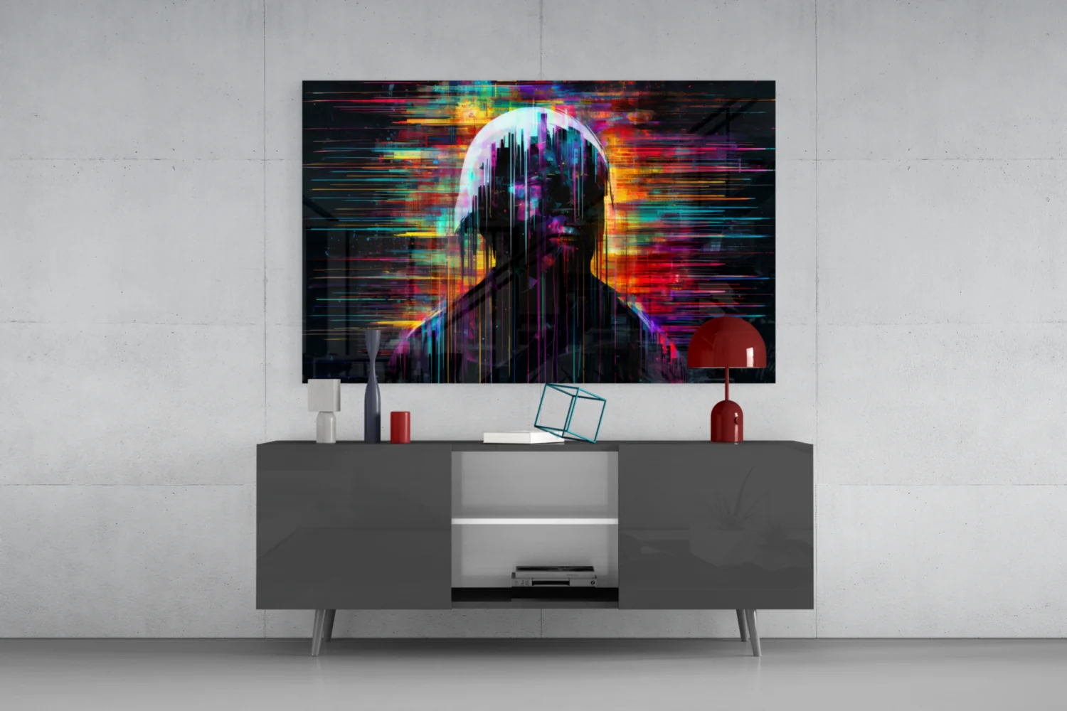 Shadow of Color Sticks Glass Wall Art || Designer Collection - Image 8