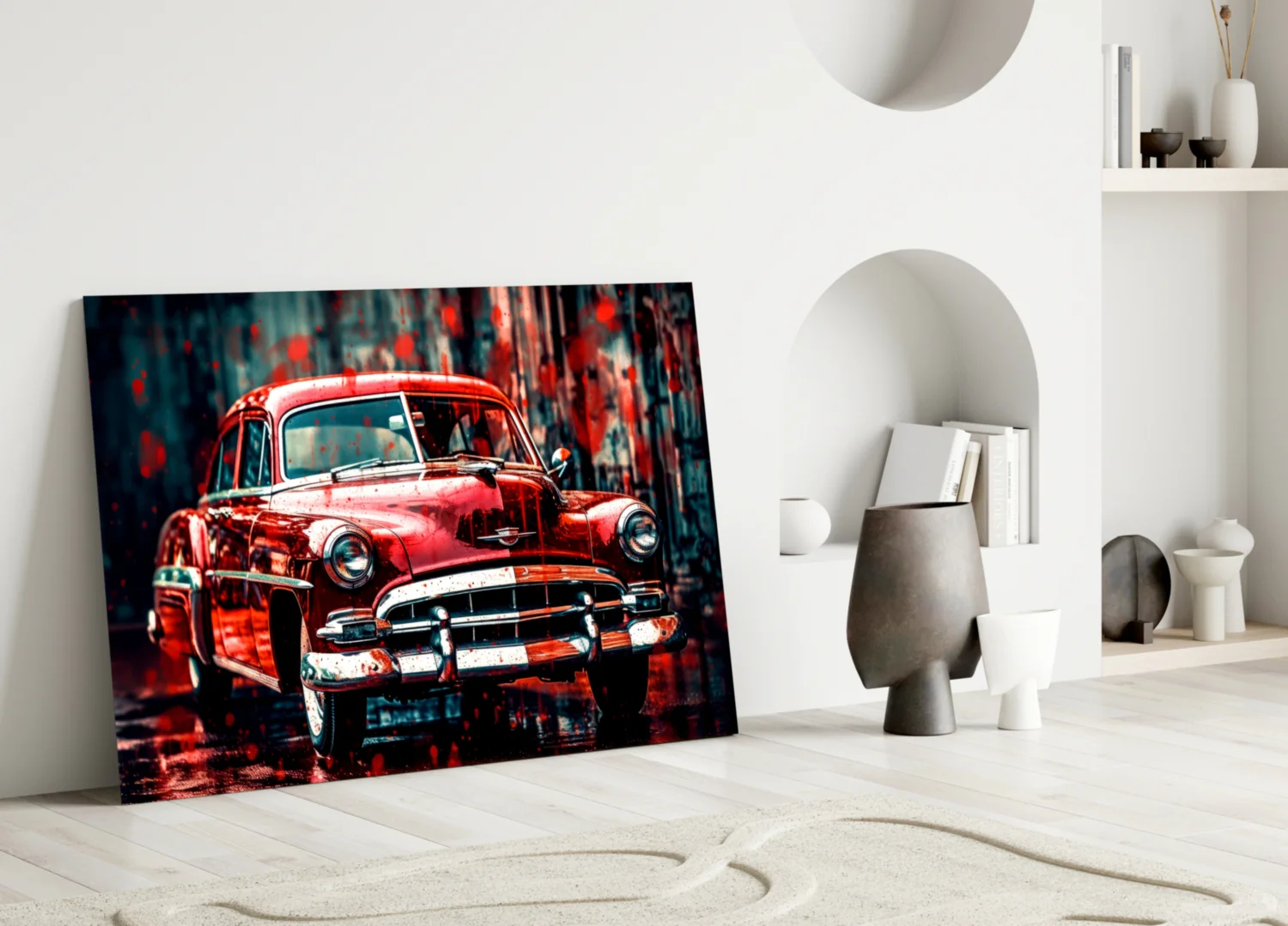 Vintage American Car Glass Wall Art || Designers Collection - Image 3