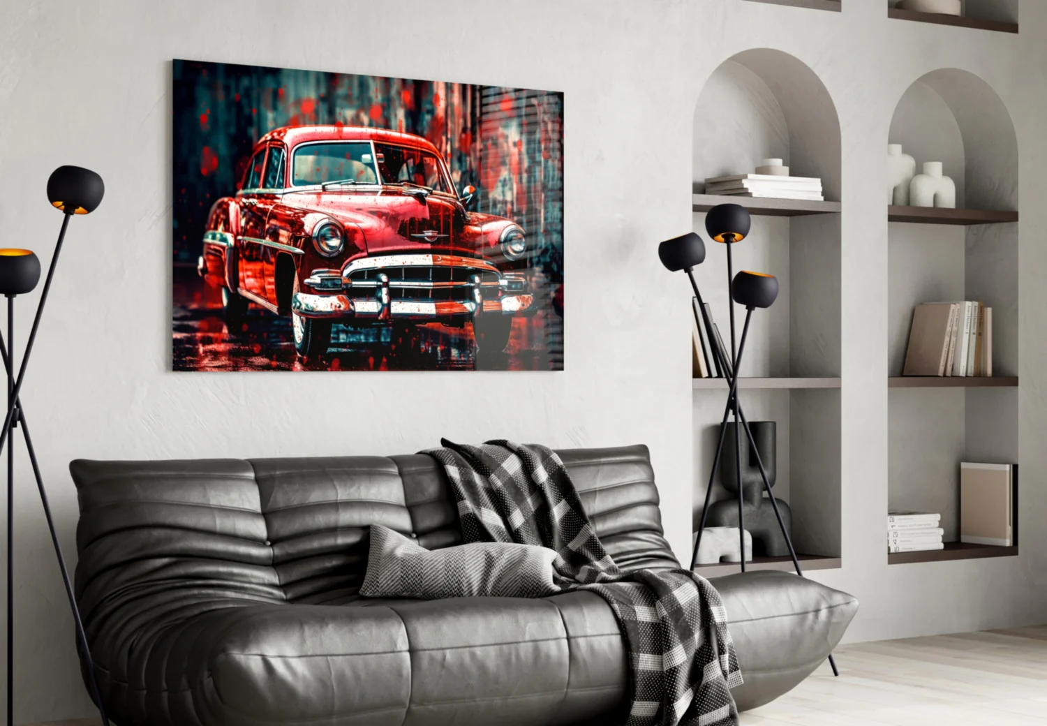 Vintage American Car Glass Wall Art || Designers Collection - Image 4