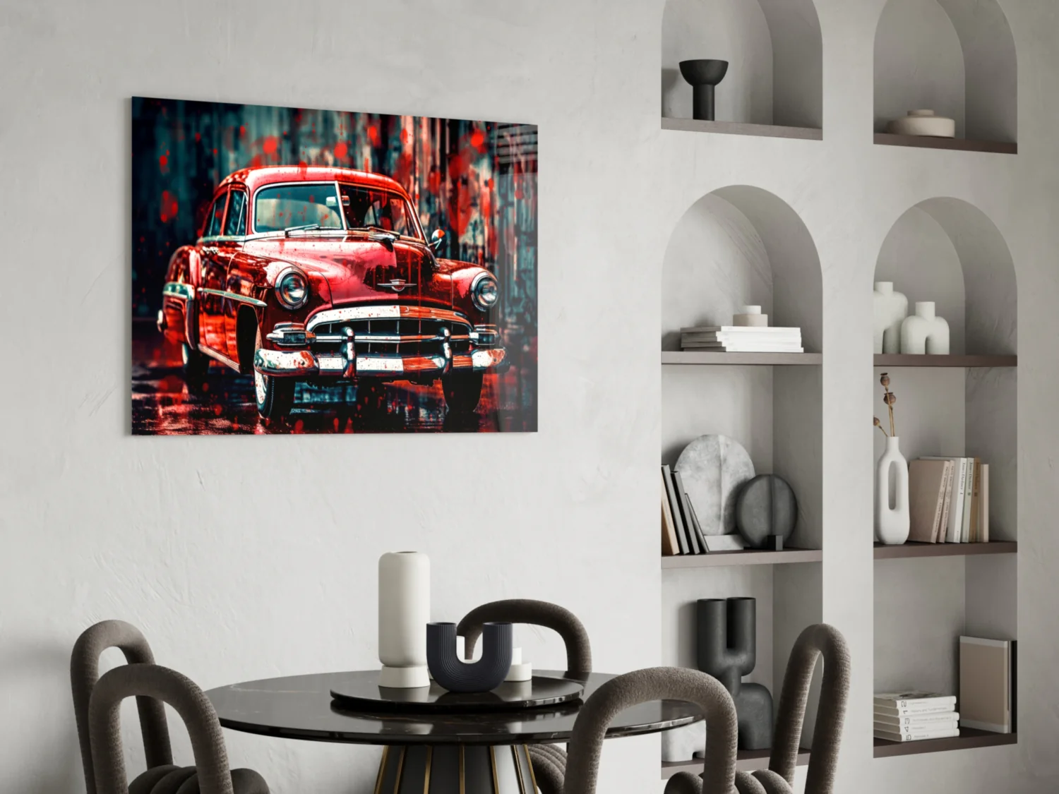 Vintage American Car Glass Wall Art || Designers Collection - Image 5