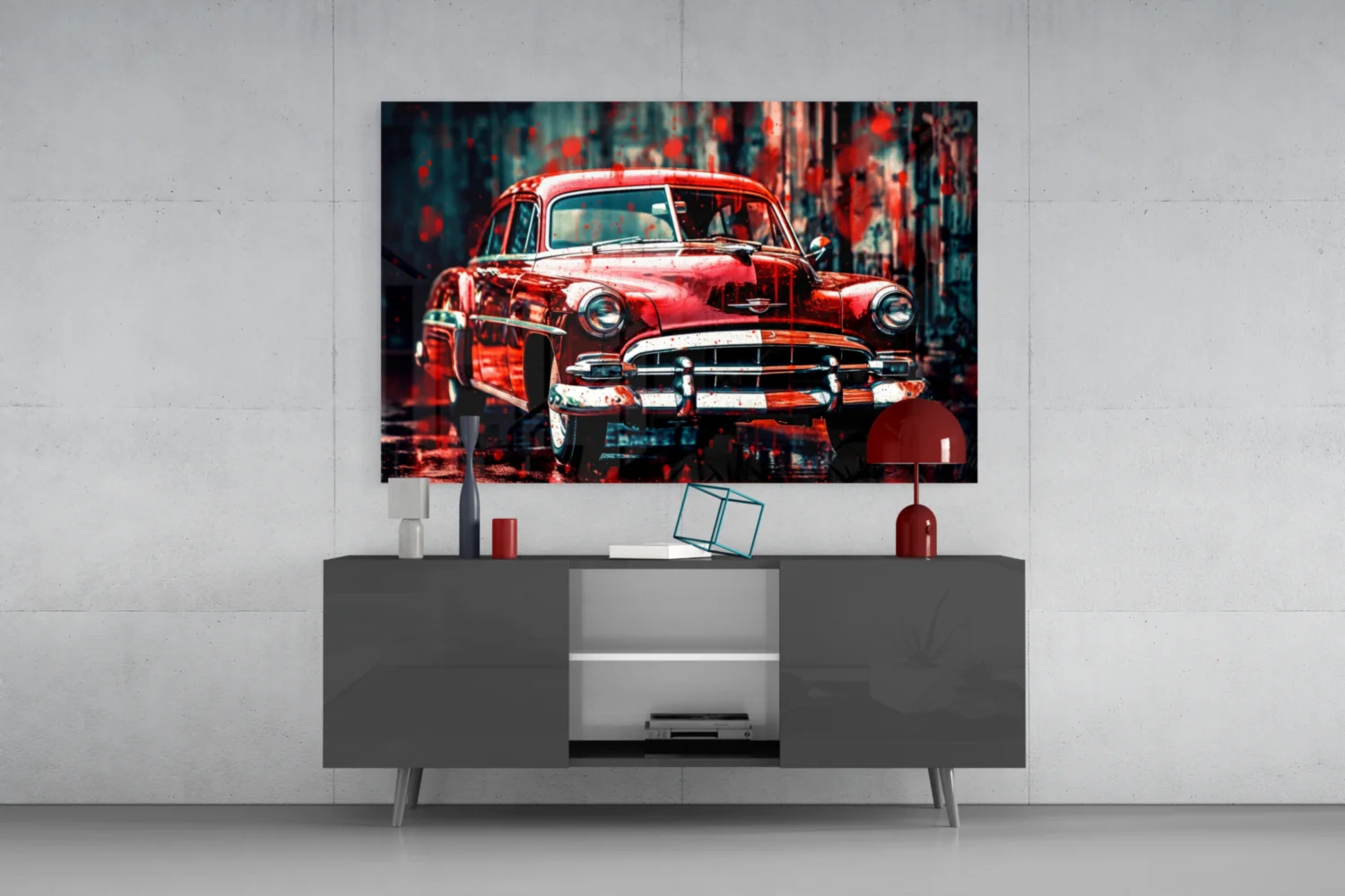 Vintage American Car Glass Wall Art || Designers Collection - Image 8