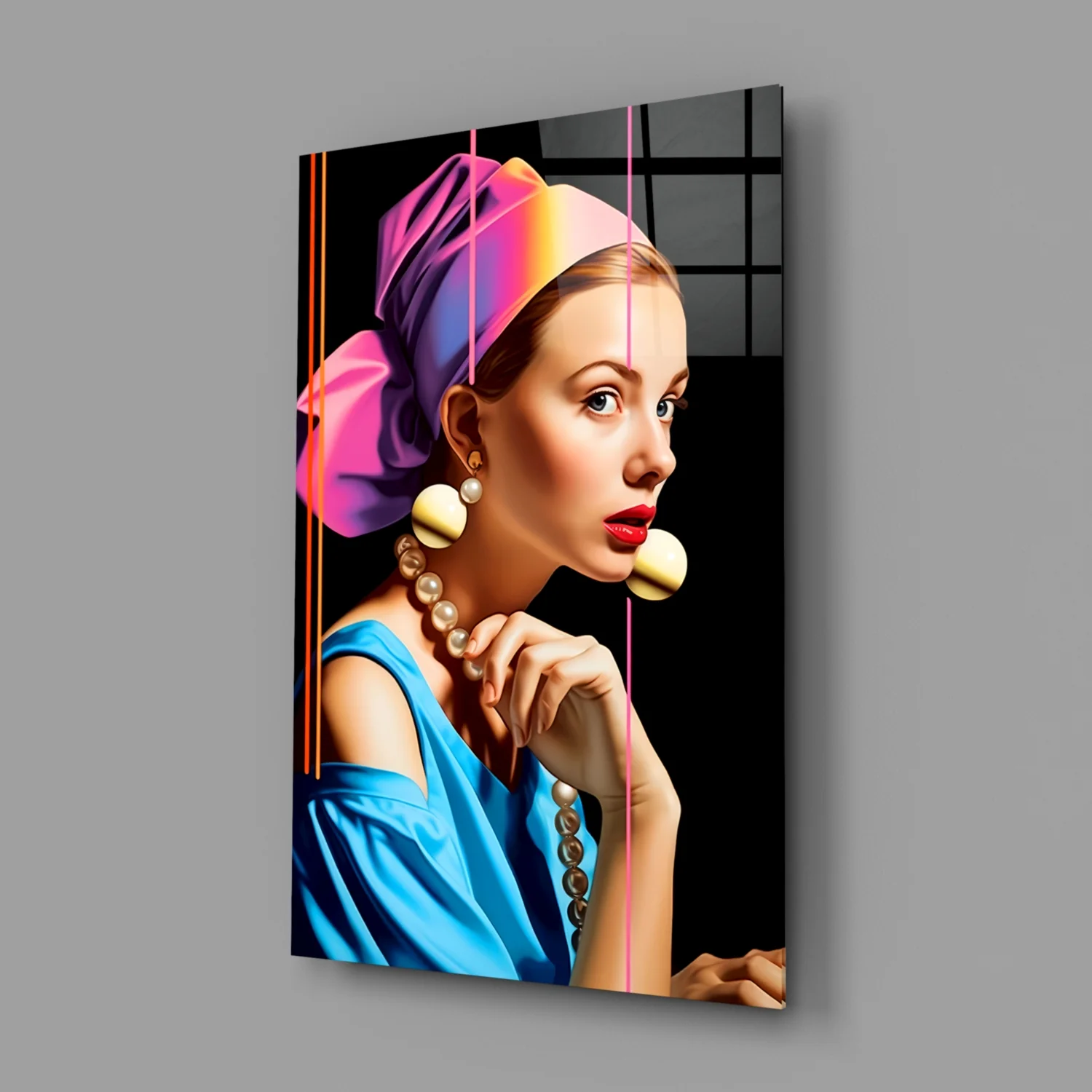 Girl With A Pearl Earring Glass Wall Art || Designer Collection - Image 2