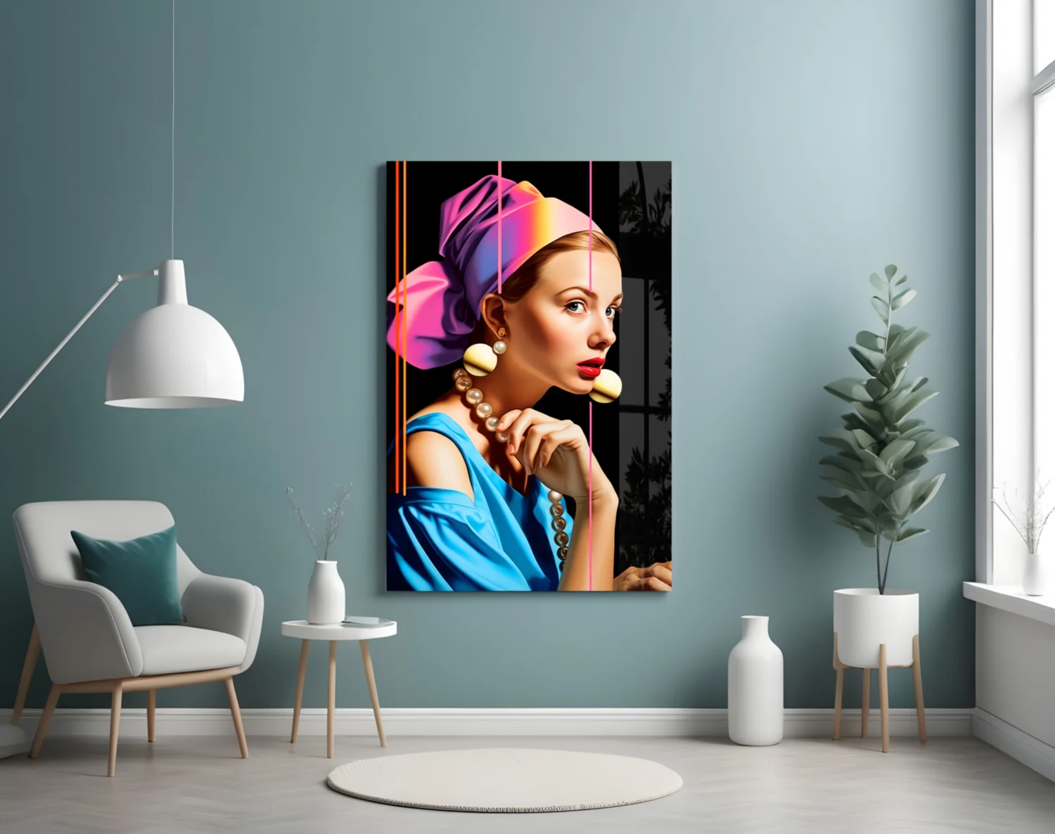 Girl With A Pearl Earring Glass Wall Art || Designer Collection - Image 4
