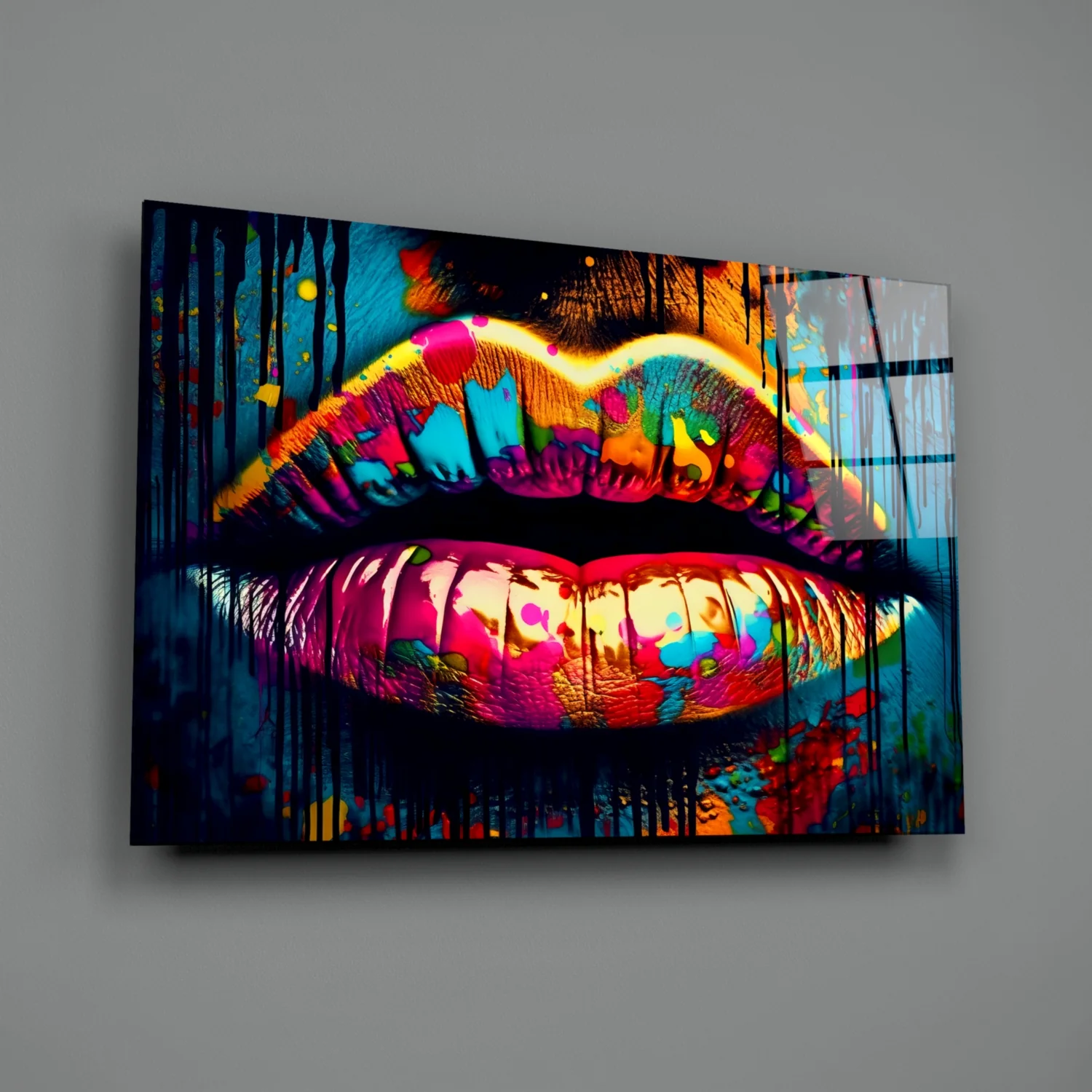 Lips Glass Wall Art || Designer Collection - Image 2