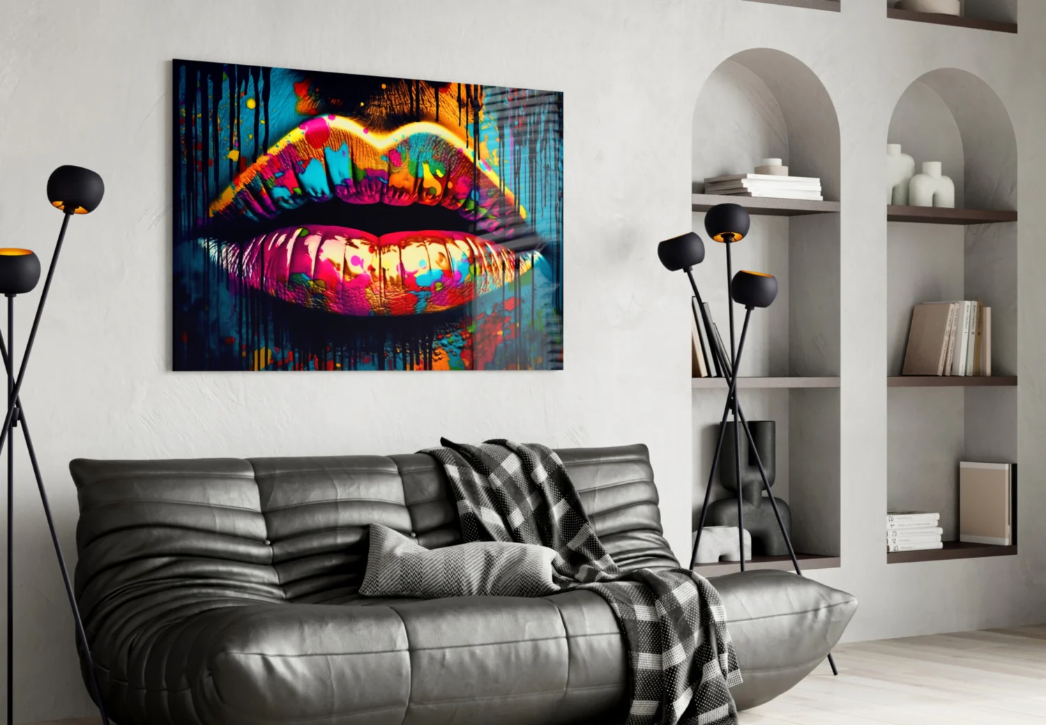 Lips Glass Wall Art || Designer Collection - Image 4