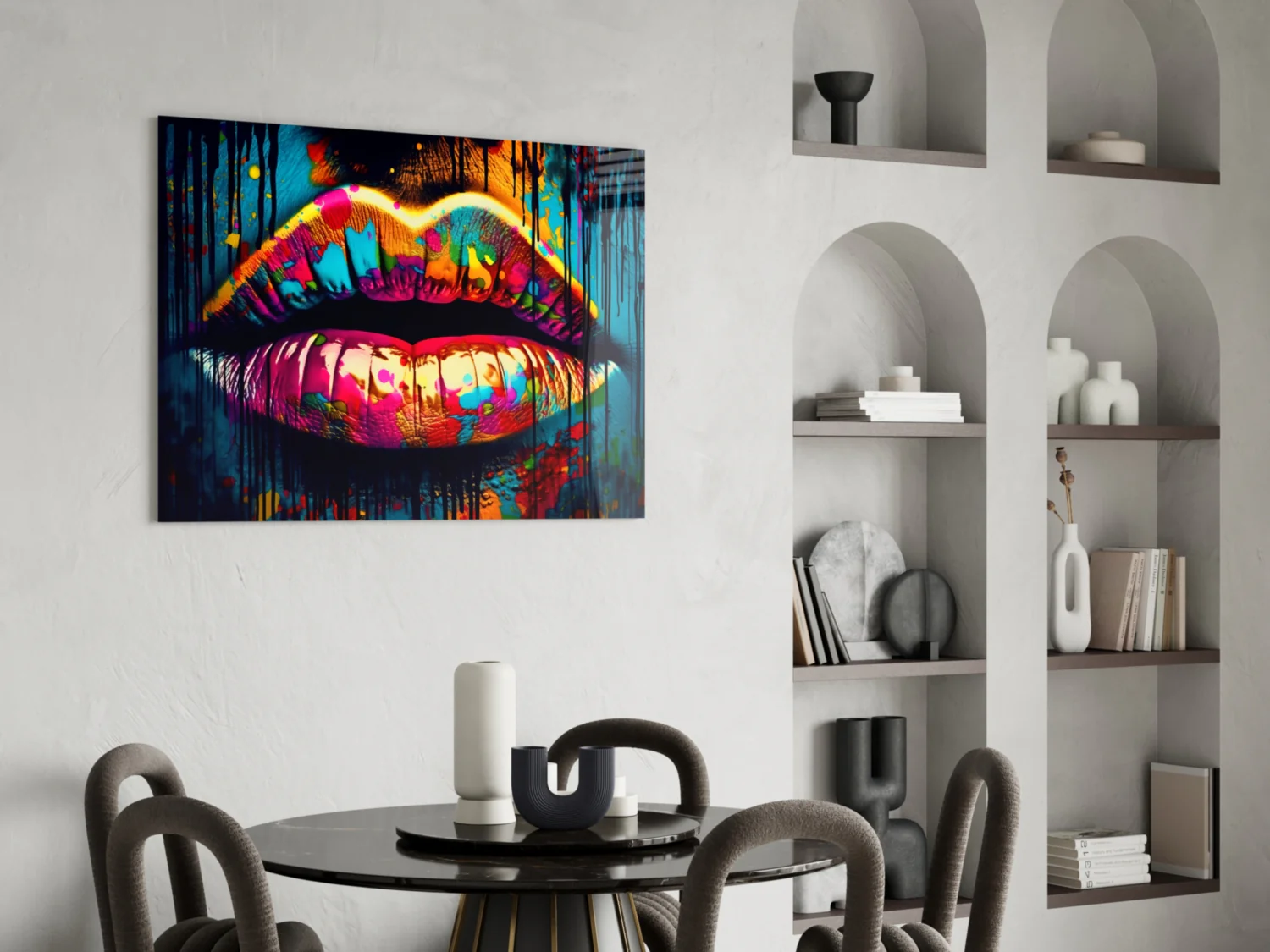 Lips Glass Wall Art || Designer Collection - Image 5