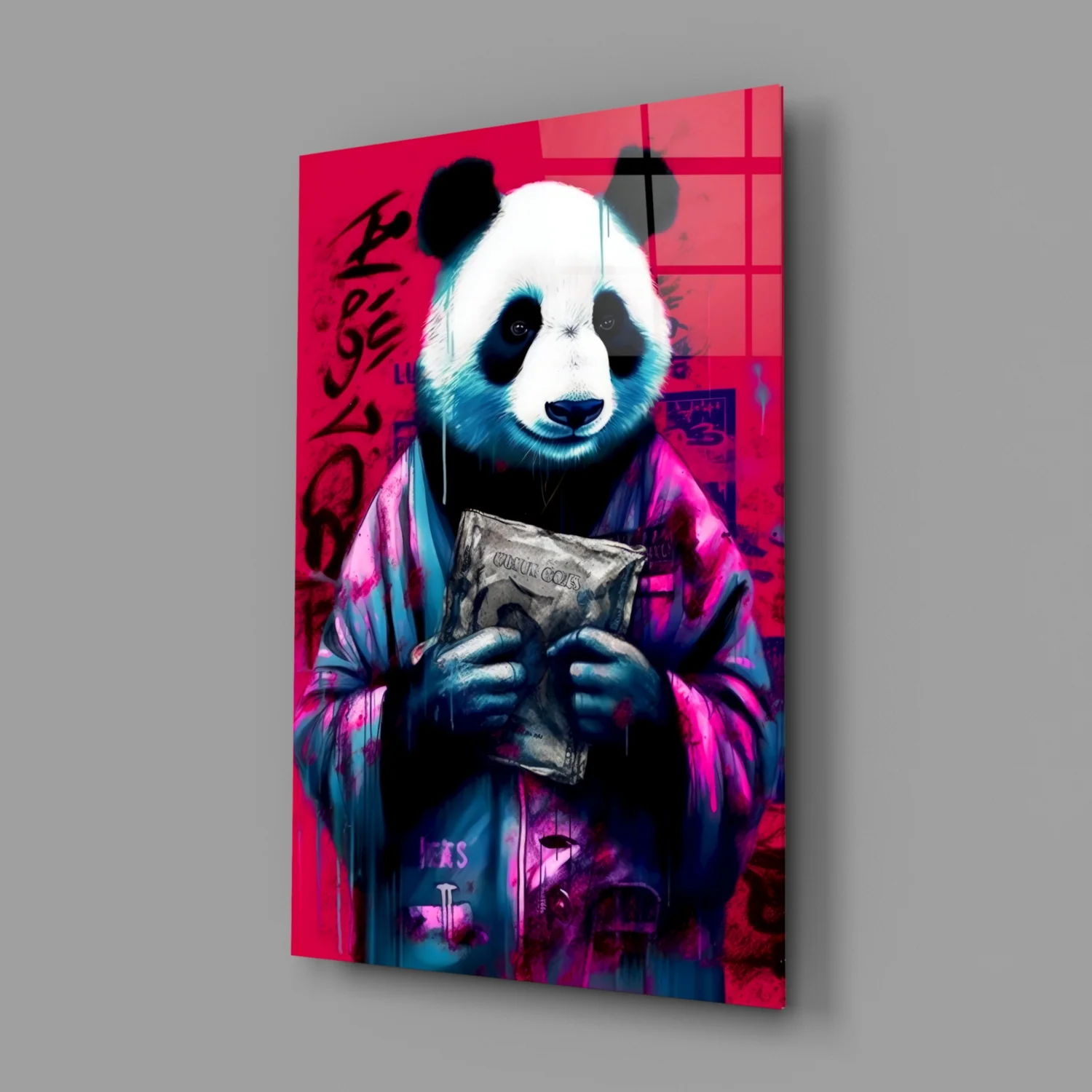 Panda Glass Wall Art || Designer Collection - Image 2
