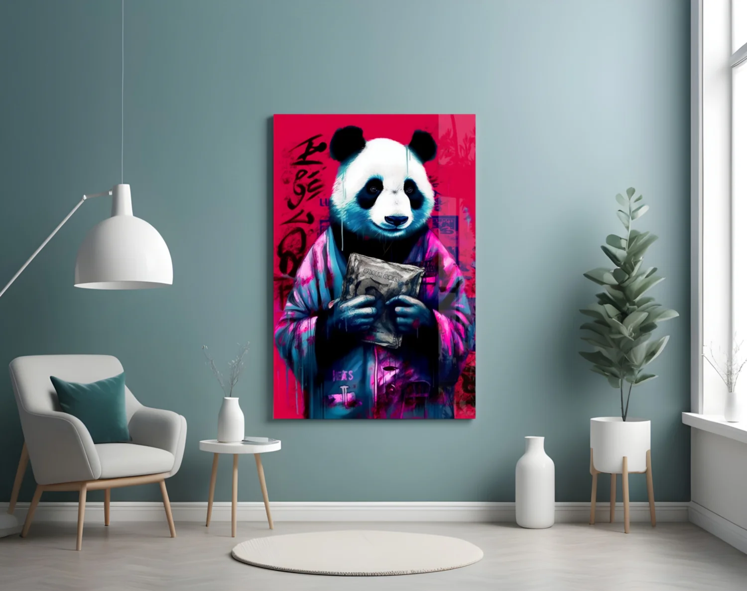 Panda Glass Wall Art || Designer Collection - Image 4