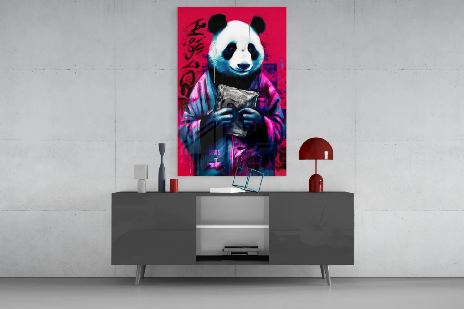 Panda Glass Wall Art || Designer Collection - Image 8