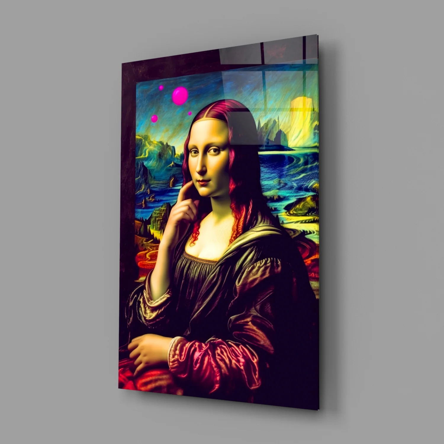 Mona Lisa V2 Glass Wall Art || Designer Collection - Image 2