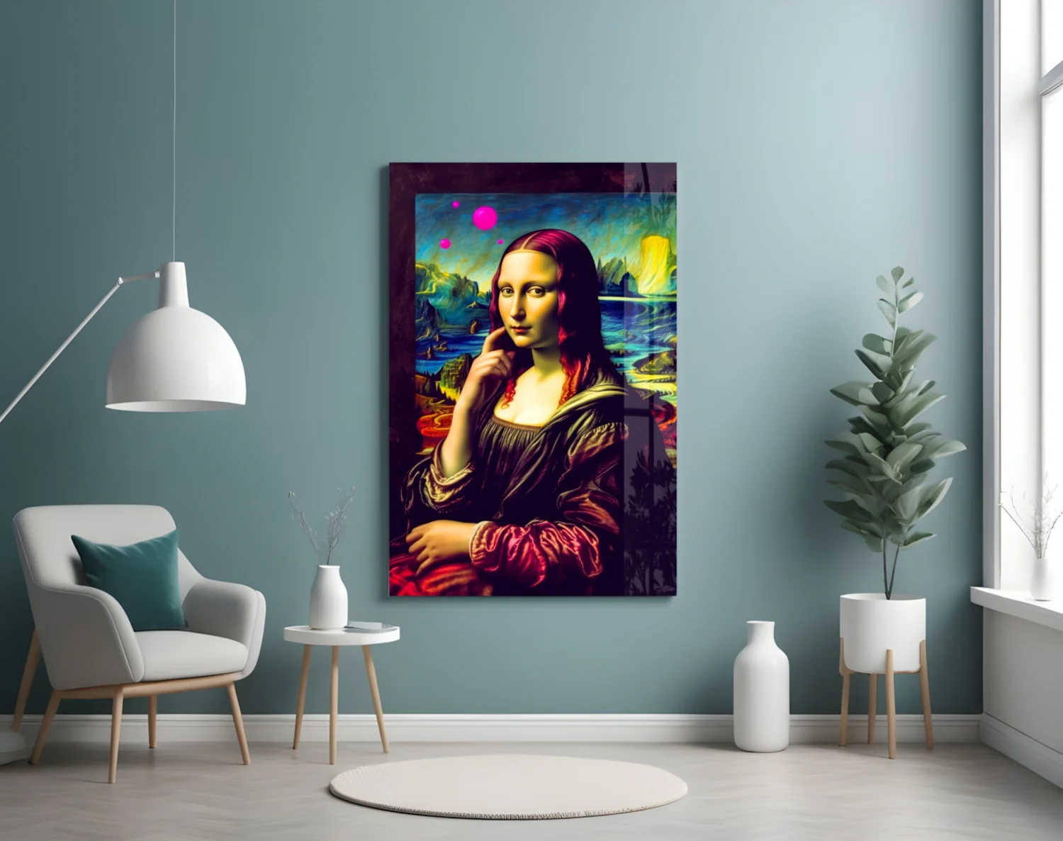 Mona Lisa V2 Glass Wall Art || Designer Collection - Image 4