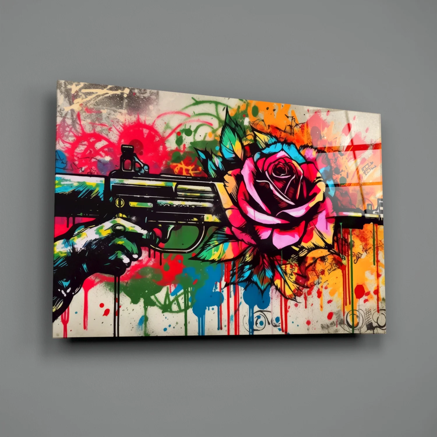 Rose Bullet Glass Wall Art || Designer Collection - Image 2