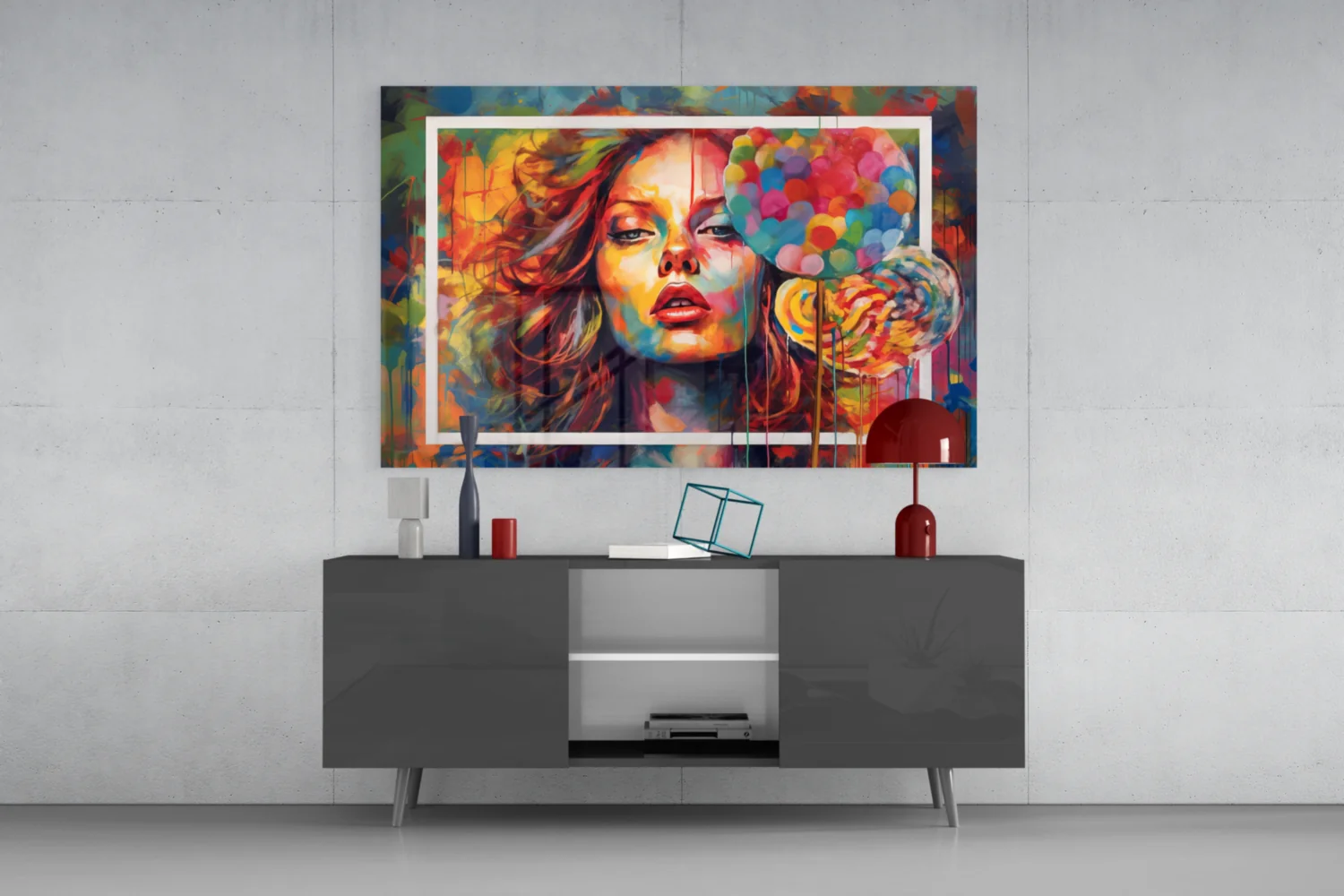 Orange Kiss Glass Wall Art || Designer Collection - Image 8