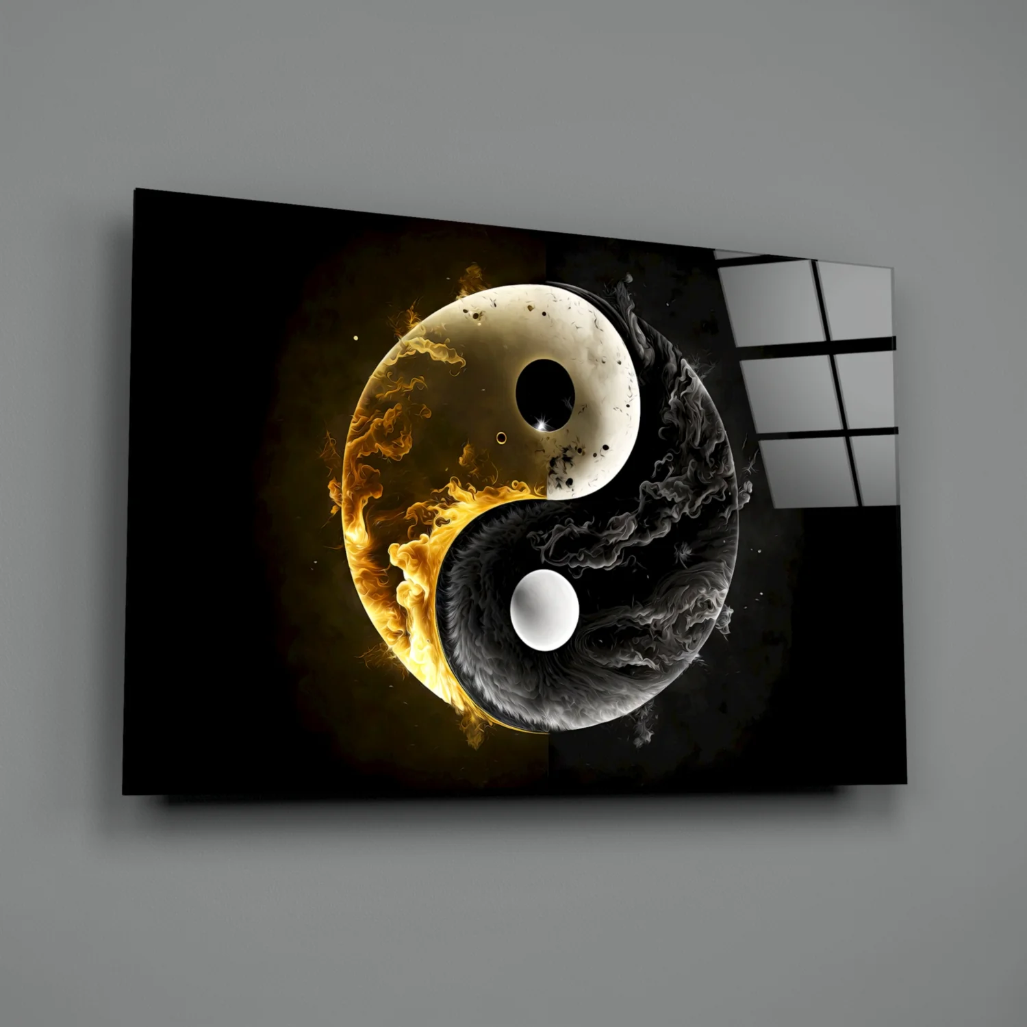 Ying Yang Glass Wall Art || Designer Collection - Image 2
