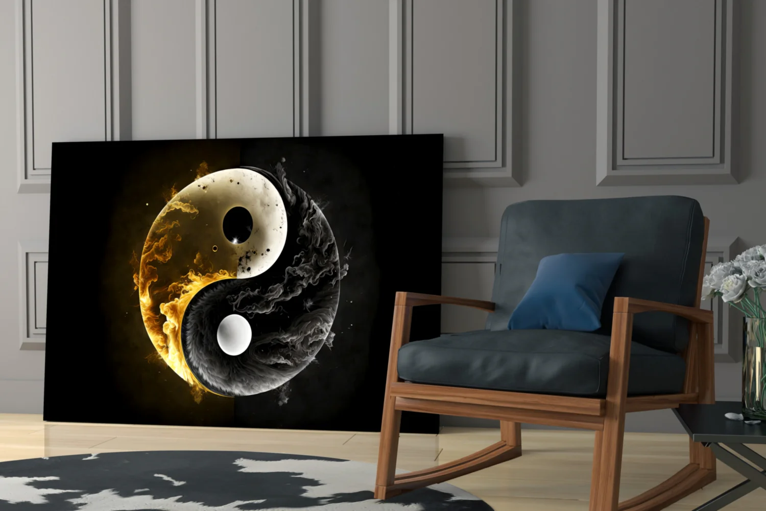 Ying Yang Glass Wall Art || Designer Collection - Image 6