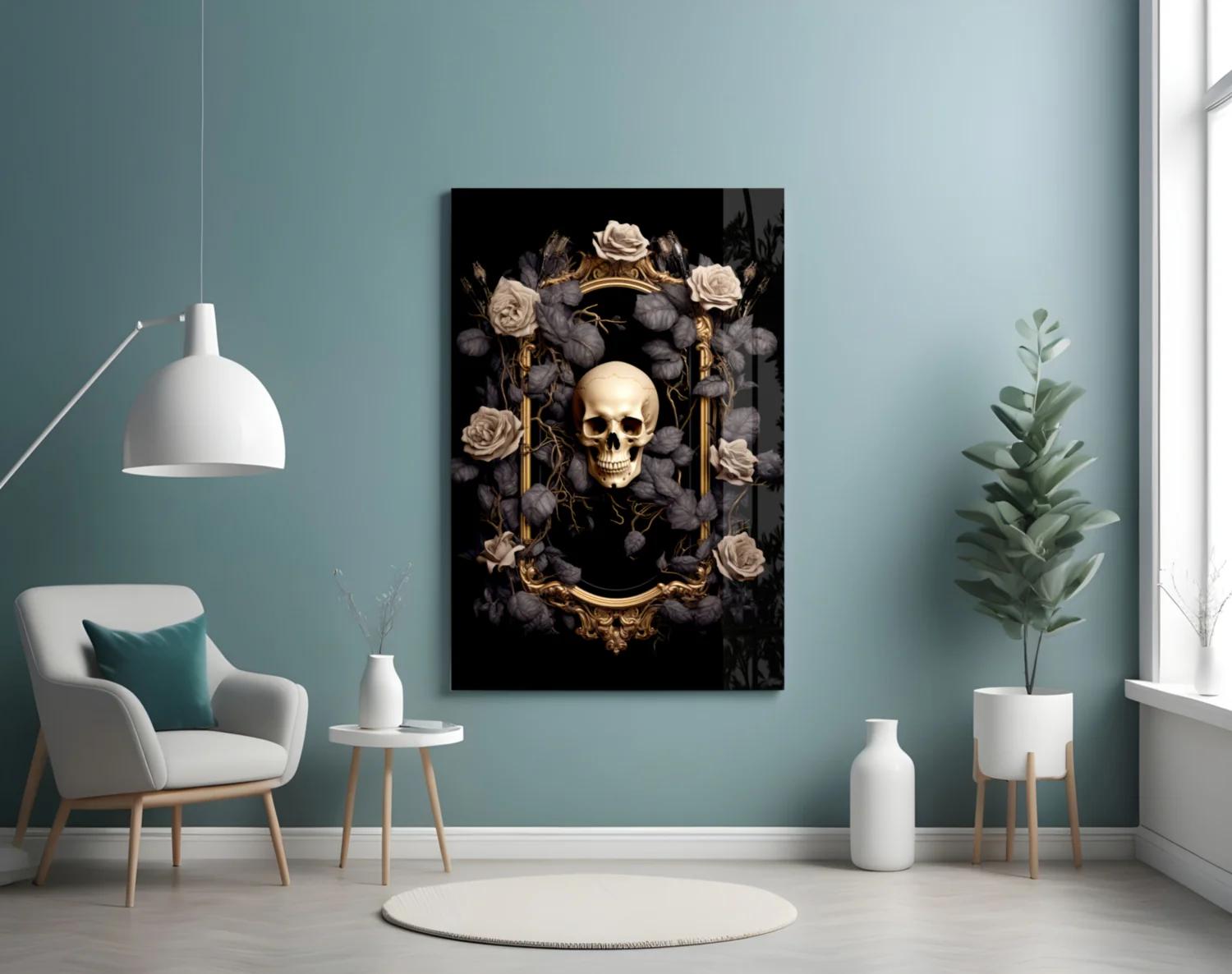 Skull Portrait Glass Wall Art || Designer Collection - Image 4