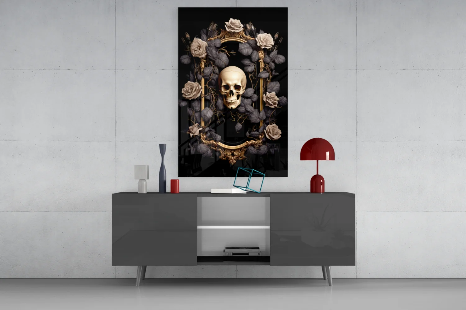 Skull Portrait Glass Wall Art || Designer Collection - Image 8
