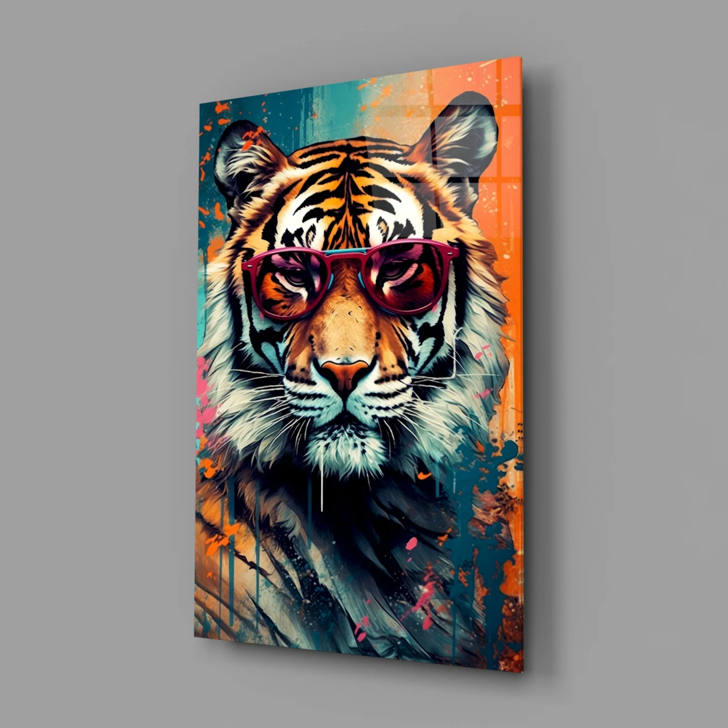 Cool Tiger Glass Wall Art || Designer Collection - Image 2