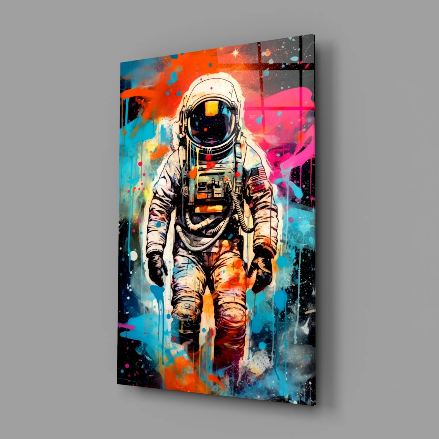 Astronaut Glass Wall Art || Designer Collection - Image 2